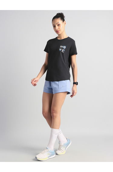 Women Black Move Graphic T-Shirt