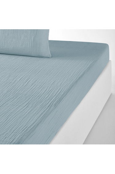 Kumla Plain 100% Cotton Muslin H30cm Fitted Sheet