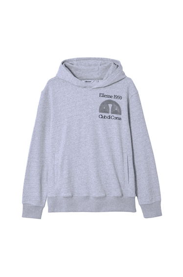 Ellesse Mens Club Di Corsa Hoodie - Light Grey