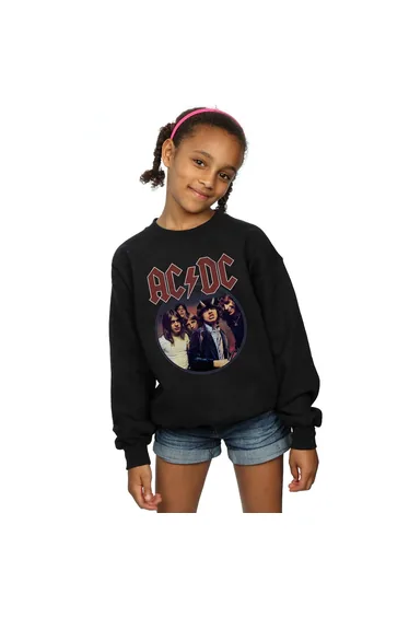 AC/DC Girls Highway To Hell Circle Sweatshirt - Black