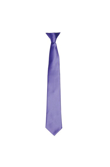 Premier Colours Mens Satin Clip Tie - Purple
