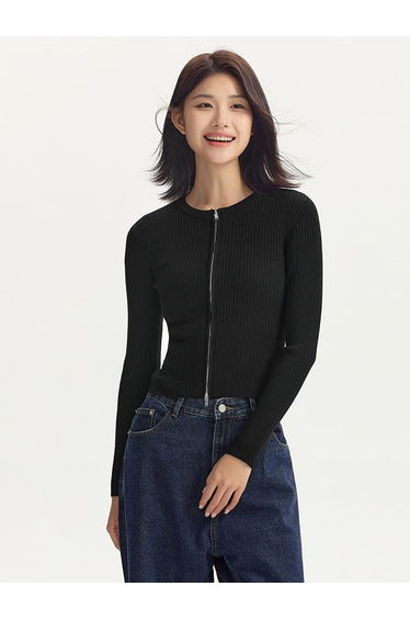 Women's Solid Colored Knitted Cardigan