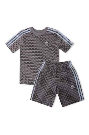 Boy's adidas Originals Juniors T-Shirt and Short Set in Grey