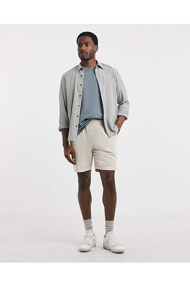 Linen Blend Elasticated Drawcord Short