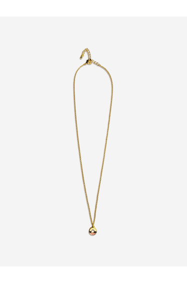 Secret Spoils Girls Pink and White Doughnut Necklace in Gold (40cm)