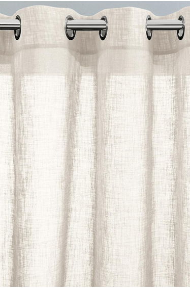 Nyong Linen-Effect Voile Curtain with Eyelets