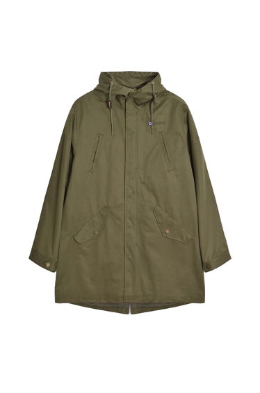 Lambretta Mens Shower Resistant Parka - Khaki Green