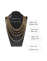 Multi-Strand Metal Bead Necklace - 2