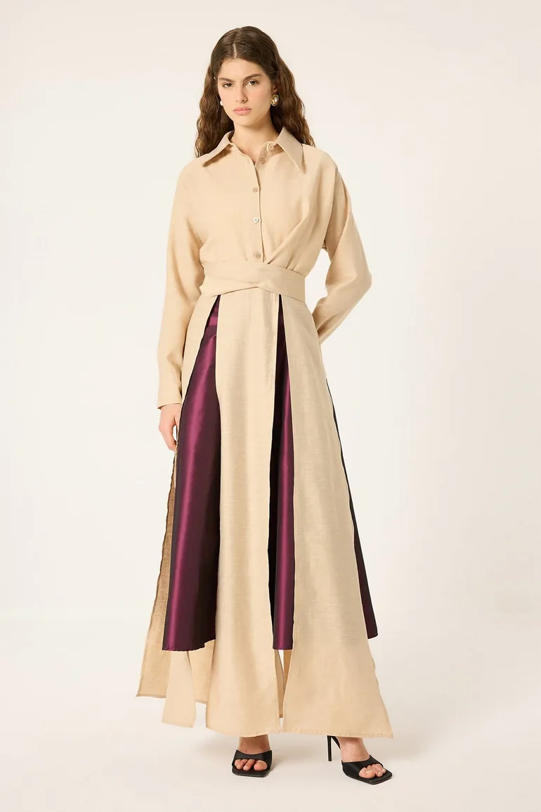 TAFFETA SKIRT WITH FLARES - 3