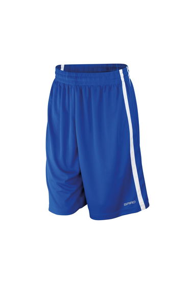 Spiro Mens Basketball Shorts - Royal Blue/White