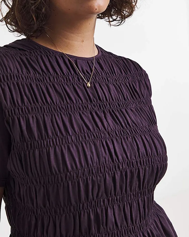 Shirred Peplum Top - 2