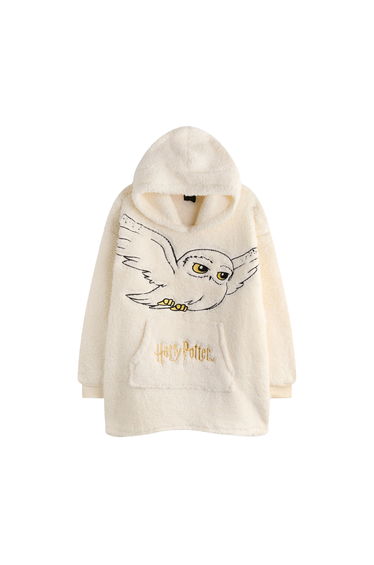 Harry Potter Girls Hedwig Blanket Hoodie - Beige