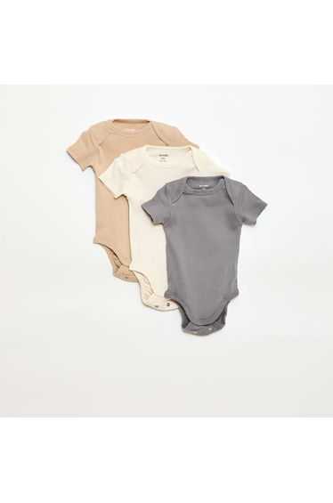 Grow-with-Me Knit Bodysuits - 3-Pack BEIGE