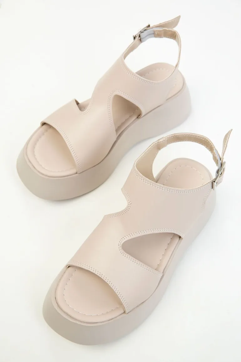Beige Women's Sandals - 3