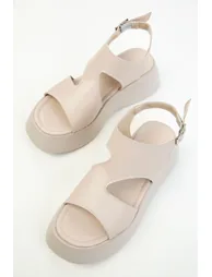Beige Women's Sandals - 3