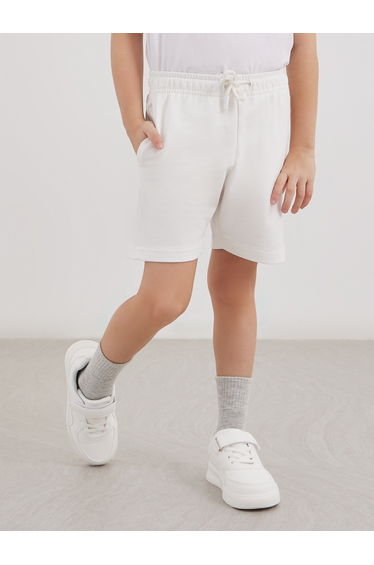 Solid Shorts with Drawstring