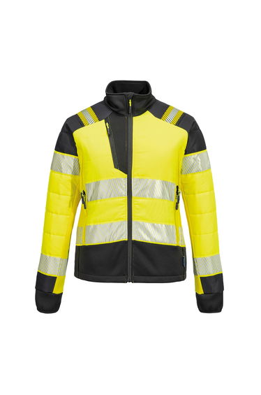 Portwest Womens/Ladies Hybrid Baffled Hi-Vis Jacket - Yellow/Black
