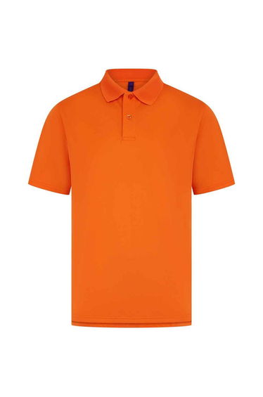 Henbury Mens CoolPlus Polo Shirt - Bright Orange