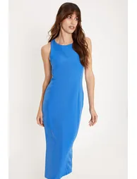 Crepe Tailored Zip Back Midi Dress - 1