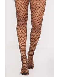 Kelsie Black Medium Net Fishnet Tights