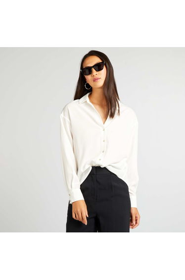Flowing blouse WHITE