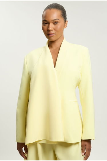 Plus Size Soft Tailored Single Breasted Blazer