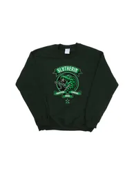 Harry Potter Mens Slytherin Toon Crest Sweatshirt - Forest Green - 1