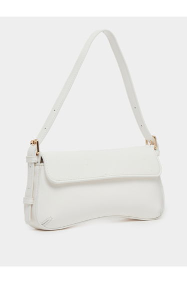 White Baguette Shoulder Bag