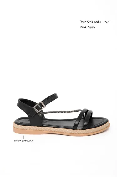 صندل نسائي لون أسود 