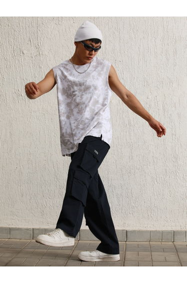 Straight Fit Double Cargo Pocket Pants