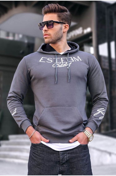 Printed Smoked Hooded Hoodie