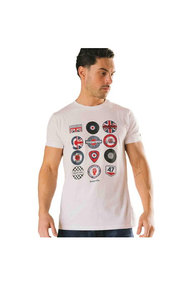 Lambretta Cotton Badge T-Shirt - White