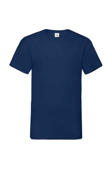 Fruit of the Loom Mens Value V Neck T-Shirt - Navy