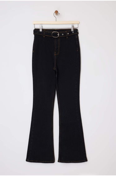 Black High Waist Flare Jeans
