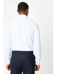 Blue Slim Fit Long Sleeve Easy Iron Shirt - 2