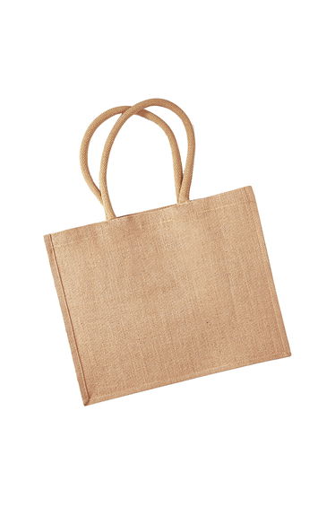Westford Mill Classic Jute Shopper Bag (21 Litres) (Pack of 2) - Natural