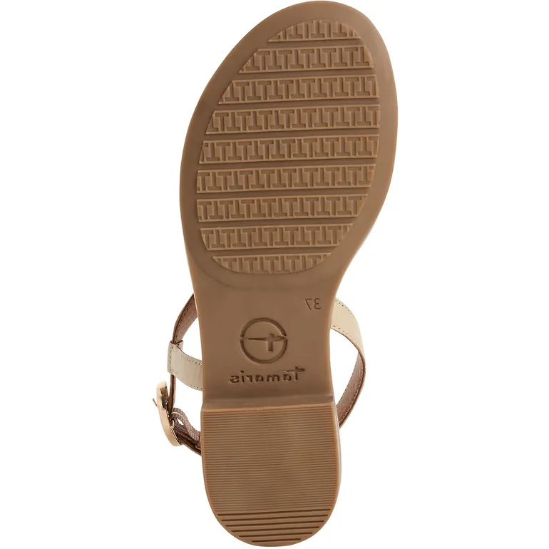 Leather Flat Sandals - 5