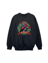 Spider-Man Boys Be Merry Sweatshirt - Black