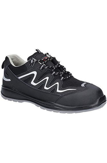 Centek Unisex FS313 Extra Light Water Resistant Nubuck Leather Safety Trainer - Black