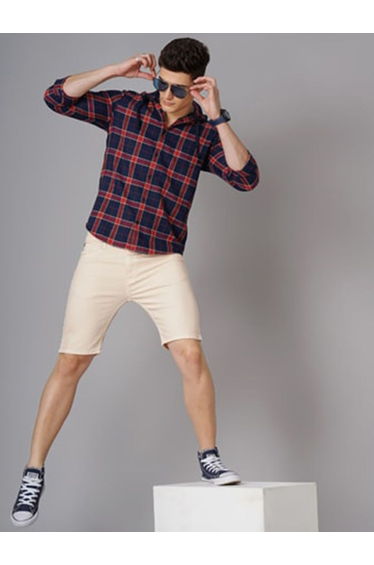 Men Slim Fit Solid Shorts