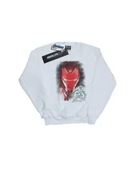 Marvel Boys Avengers Endgame Iron Man Brushed Sweatshirt - White - 1