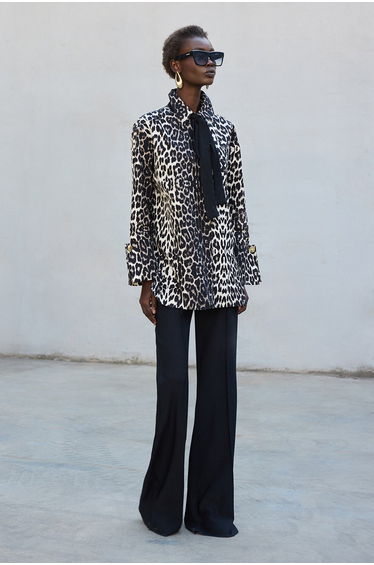PATTERNED SHIRT WITH WIDE CUFFS