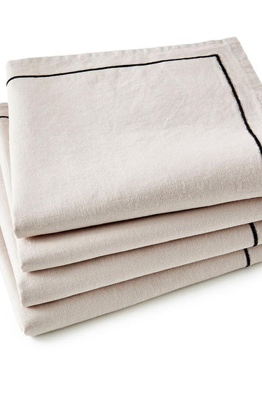 Set of 4 Bourdon Cotton & Linen Napkins