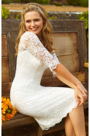 Lila Wedding Dress Short Ivory