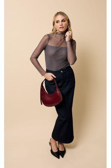 Indigo Denim Midaxi Skirt