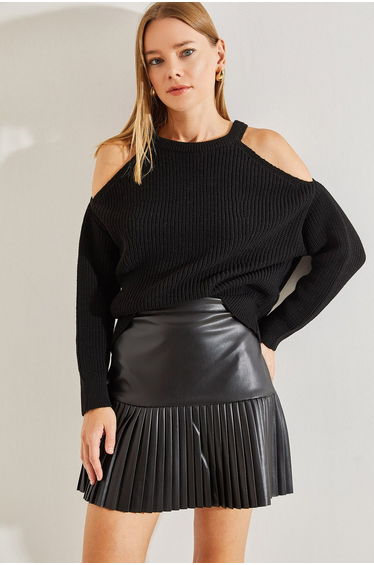 Women's Open-Shoulder Knitwear Sweater
