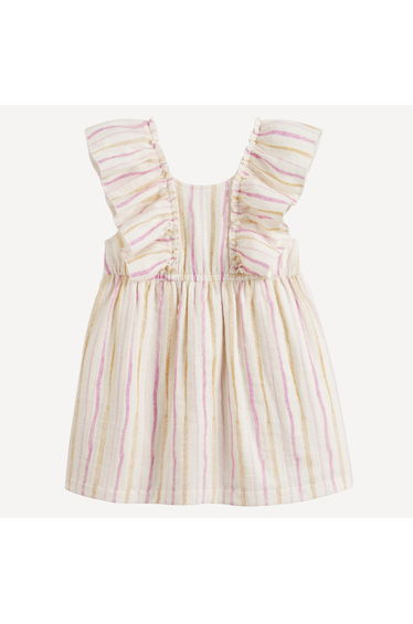 Striped Ruffled Dress