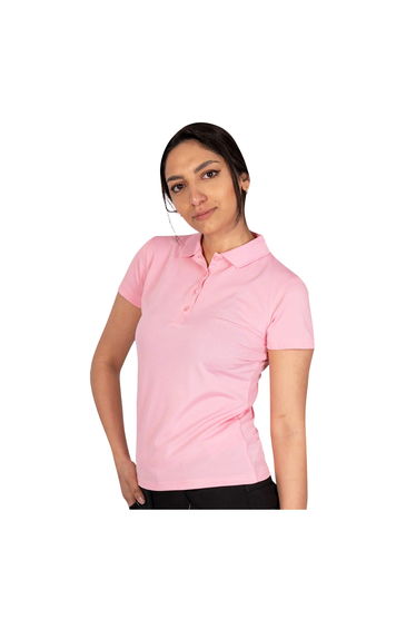 Island Green Womens/Ladies Classic Micro Pique Golf Polo Shirt - Candy Pink