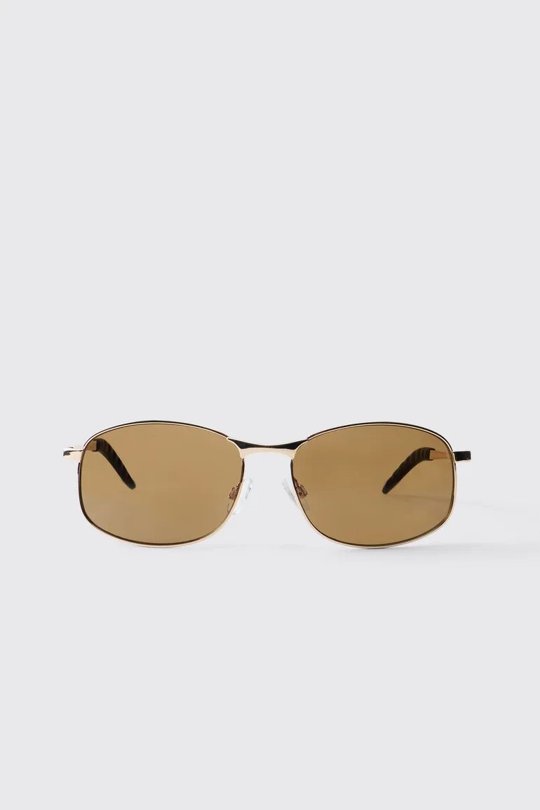 Brown Lens Rectangle Sunglasses - brown - 1