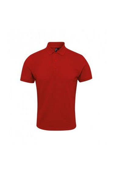 Premier Mens Coolchecker Plus Piqu Polo Shirt - Red